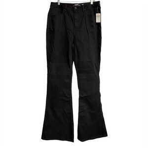 NWT HT Denim Flared Bell Bottom Jeans Size 19 Black Hi-Rise Grunge Y2K Urban
